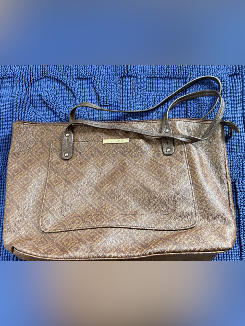 Liz Claiborne Chocolate Brown Diamond-Textured Tote